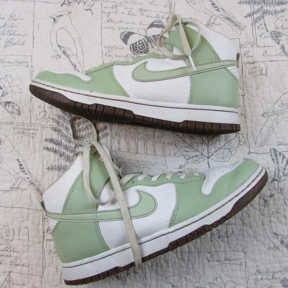 Nike Dunk High SE Inspected By Swoosh Honeydew Men's 9.5 shoes DQ7680-300 - Picture 3 of 6